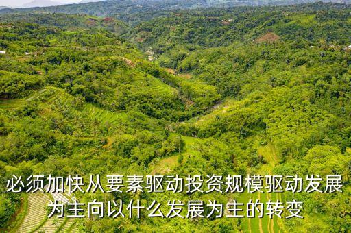 什么發(fā)展為主的轉(zhuǎn)變，必須加快從要素驅(qū)動(dòng)投資規(guī)模驅(qū)動(dòng)發(fā)展為主向以什么發(fā)展為主的轉(zhuǎn)變