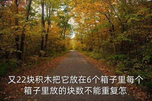 又22塊積木把它放在6個箱子里每個箱子里放的塊數(shù)不能重復(fù)怎