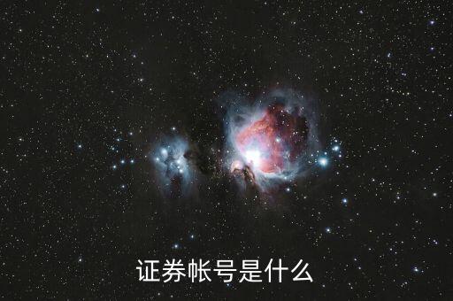 證券帳號是什么