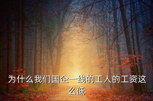 為什么國企待遇很低，為什么我們這個國企工資這么低