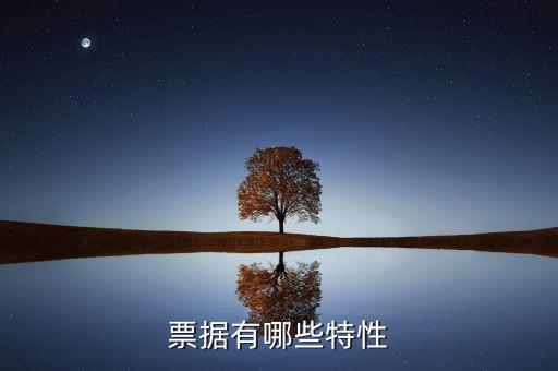 票據(jù)具有什么特征，票據(jù)有哪些特征