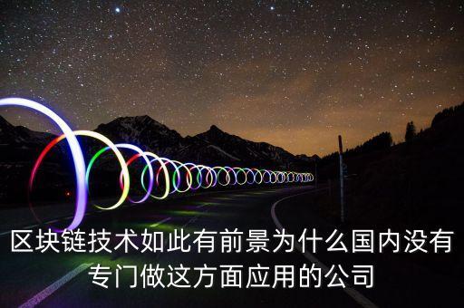 區(qū)塊鏈技術如此有前景為什么國內(nèi)沒有專門做這方面應用的公司