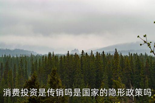 國家隱形政策是什么事，消費投資是傳銷嗎是國家的隱形政策嗎