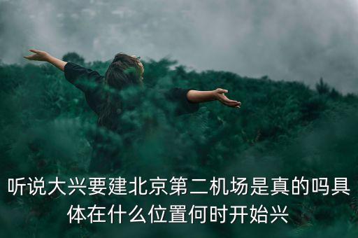 聽說大興要建北京第二機場是真的嗎具體在什么位置何時開始興