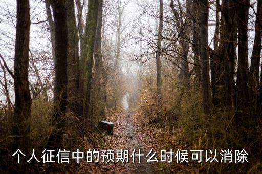 中國正信什么時候分紅，個人征信中的預期什么時候可以消除