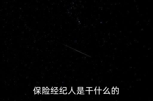 保險經(jīng)紀(jì)人是干什么的