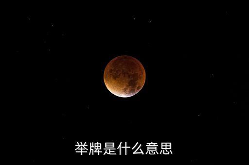 二次舉牌什么意思，舉牌是什么意思