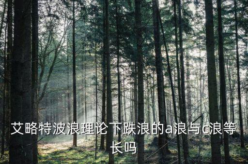 C浪跟A浪長度相同是什么意思，股票大盤走勢的A浪B浪C浪是什么意思