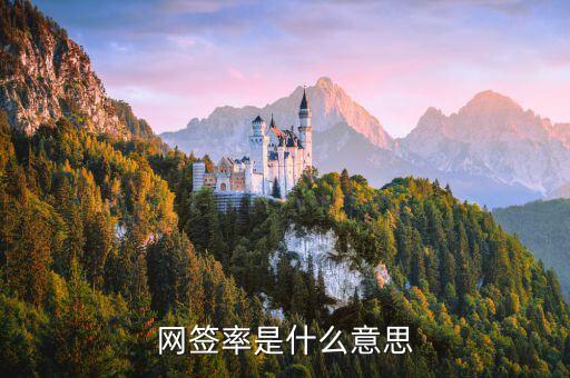 簽約率是什么意思，網(wǎng)簽率是什么意思