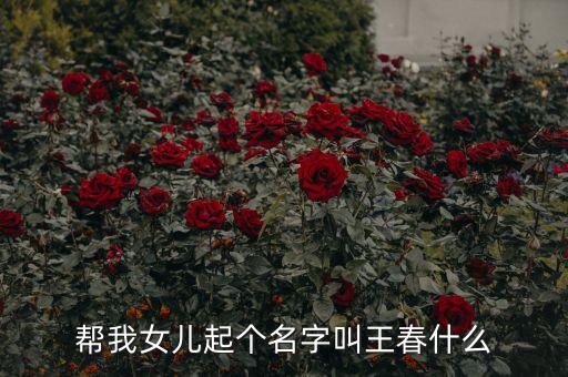 南通國資委王春是什么職務(wù)，幫我女兒起個名字叫王春什么