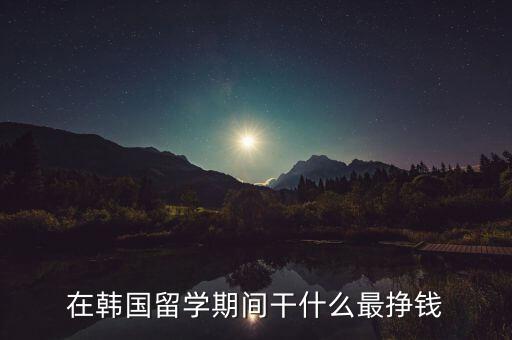 韓國留學(xué)生做什么工作最賺錢，去韓國留學(xué) 可以做什么小生意