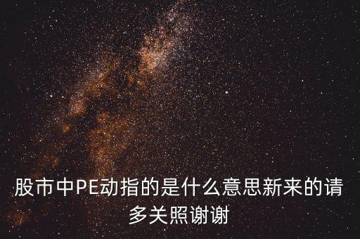 滾動pe是什么，股票中PE動是啥意思