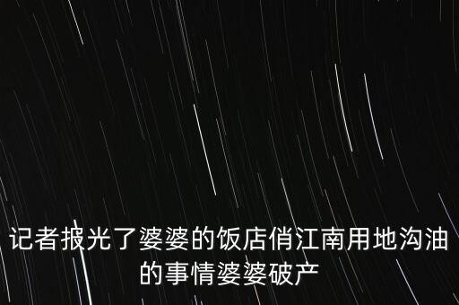 俏江南為什么破產(chǎn)，記者報光了婆婆的飯店俏江南用地溝油的事情婆婆破產(chǎn)