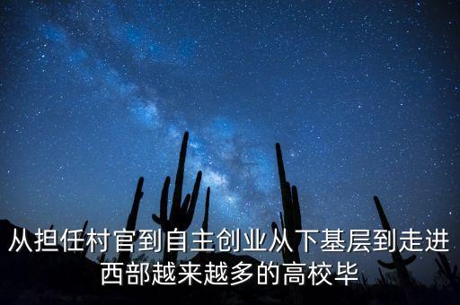 從擔任村官到自主創(chuàng)業(yè)從下基層到走進西部越來越多的高校畢