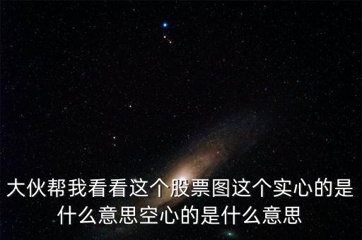 大伙幫我看看這個股票圖這個實心的是什么意思空心的是什么意思