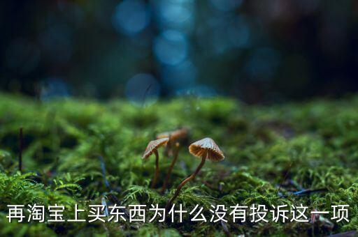 為什么消費者網購不維權，再淘寶上買東西為什么沒有投訴這一項