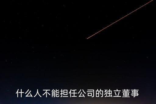 獨(dú)立董事的獨(dú)立資格中不包括什么，什么人不能擔(dān)任公司的獨(dú)立董事