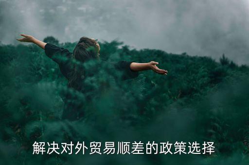 解決對(duì)外貿(mào)易順差的政策選擇
