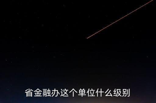 省金融辦這個(gè)單位什么級別