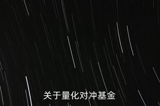 關(guān)于量化對(duì)沖基金