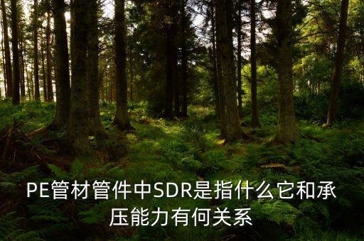 PE管材管件中SDR是指什么它和承壓能力有何關(guān)系