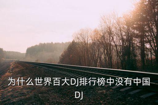 為什么世界百大DJ排行榜中沒(méi)有中國(guó)DJ