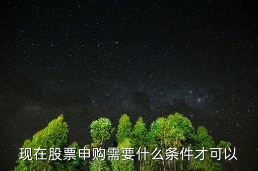 現在股票申購需要什么條件才可以