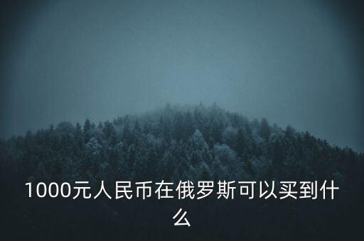 1000盧布在俄羅斯能買什么，1000元人民幣在俄羅斯可以買到什么