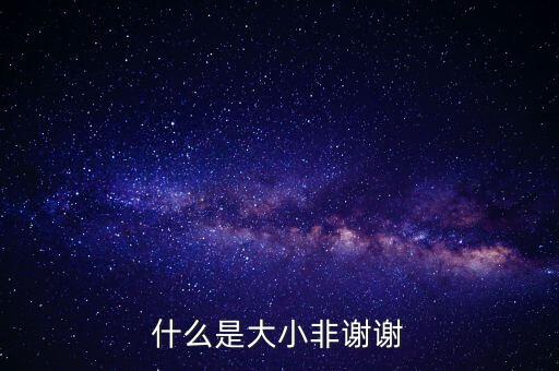 什么是大非小非，什么是大小非謝謝