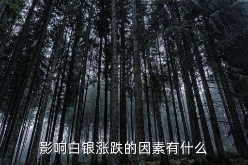 影響白銀漲跌的因素有什么