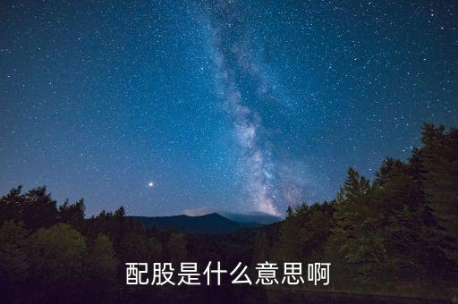 配股是什么意思啊