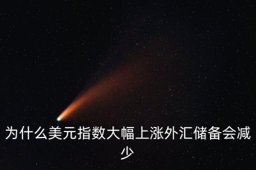 為什么美元指數(shù)大幅上漲外匯儲(chǔ)備會(huì)減少