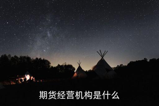 期貨經(jīng)營(yíng)機(jī)構(gòu)是什么