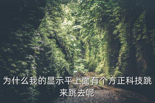 為什么我的顯示平上面有個(gè)方正科技跳來跳去呢