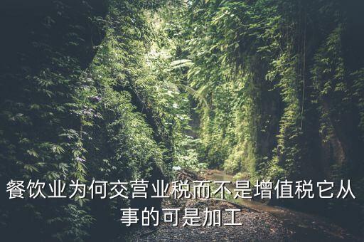 餐飲為什么營業(yè)稅，餐飲業(yè)為何交營業(yè)稅而不是增值稅它從事的可是加工