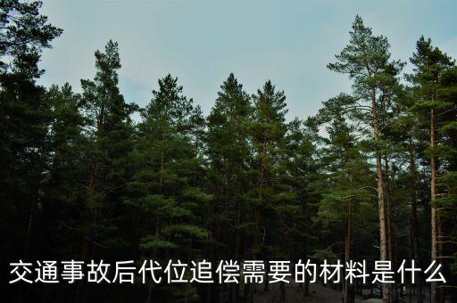 交通事故后代位追償需要的材料是什么