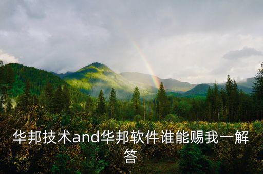 華邦技術(shù)and華邦軟件誰能賜我一解答