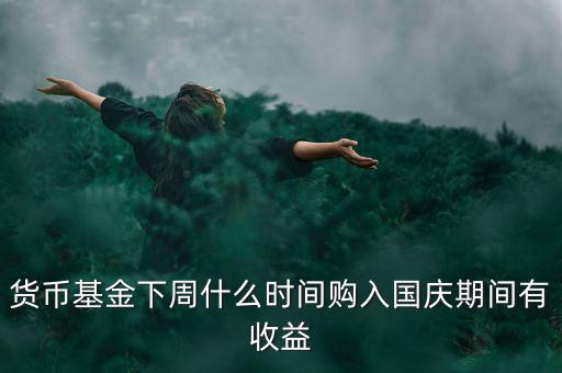 482002貨幣基金什么時(shí)候開始升購，貨幣基金下周什么時(shí)間購入國慶期間有收益