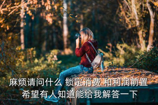 麻煩請(qǐng)問什么 鎖定消費(fèi) 和利潤前置 希望有人知道能給我解答一下