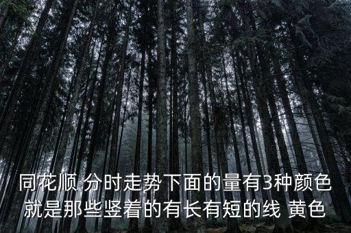 同花順分時(shí)量顏色是什么意思，同花順里 分時(shí)走勢圖中的成交量的黃 藍(lán) 白三種顏色是什么意思