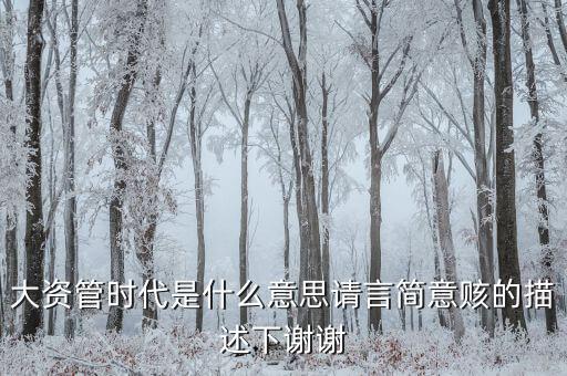 什么是泛資產(chǎn)管理時(shí)代，大資管時(shí)代是什么意思請言簡意賅的描述下謝謝