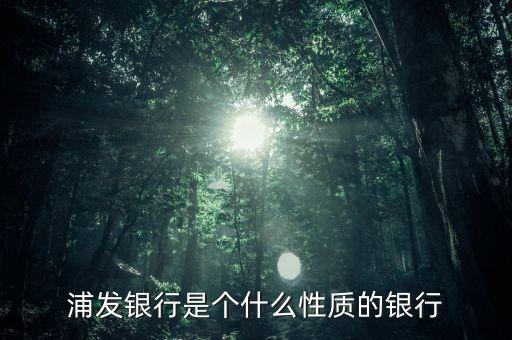 浦發(fā)銀行屬于什么銀行，浦發(fā)銀行是個(gè)什么性質(zhì)的銀行