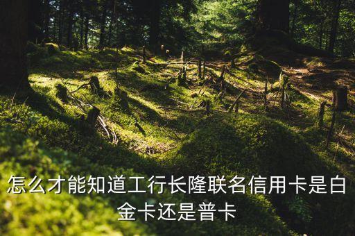 工行長(zhǎng)隆聯(lián)名信用卡長(zhǎng)什么樣，怎么才能知道工行長(zhǎng)隆聯(lián)名信用卡是白金卡還是普卡