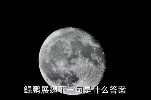 鯤鵬展翅九萬里下句是什么，鯤鵬展翅九萬里 要求下一句 對仗 有意境