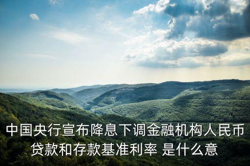 下調(diào)利率是什么經(jīng)濟(jì)政策，中國央行宣布降息下調(diào)金融機構(gòu)人民幣貸款和存款基準(zhǔn)利率 是什么意