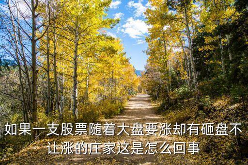 如果一支股票隨著大盤(pán)要漲卻有砸盤(pán)不讓漲的莊家這是怎么回事