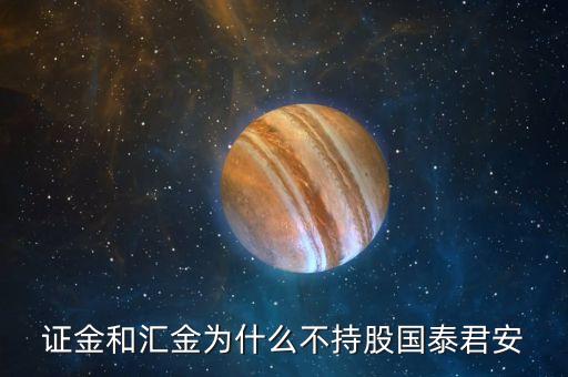 證金為什么不入手藍(lán)籌股，證金和匯金為什么不持股國(guó)泰君安
