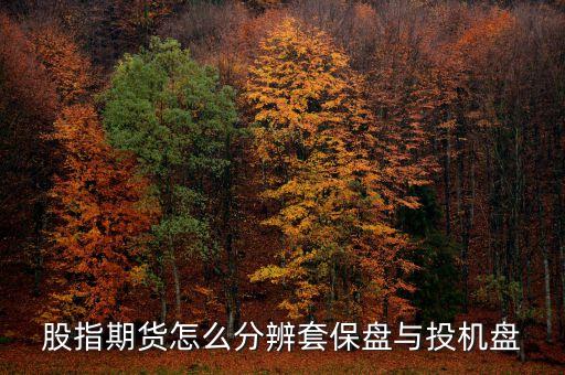 股指期貨怎么分辨套保盤與投機盤