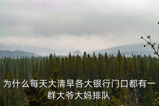 為什么今天銀行那么多老人排隊(duì)，為什么每天大清早各大銀行門(mén)口都有一群大爺大媽排隊(duì)