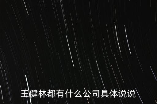 王健林都有什么公司具體說(shuō)說(shuō)